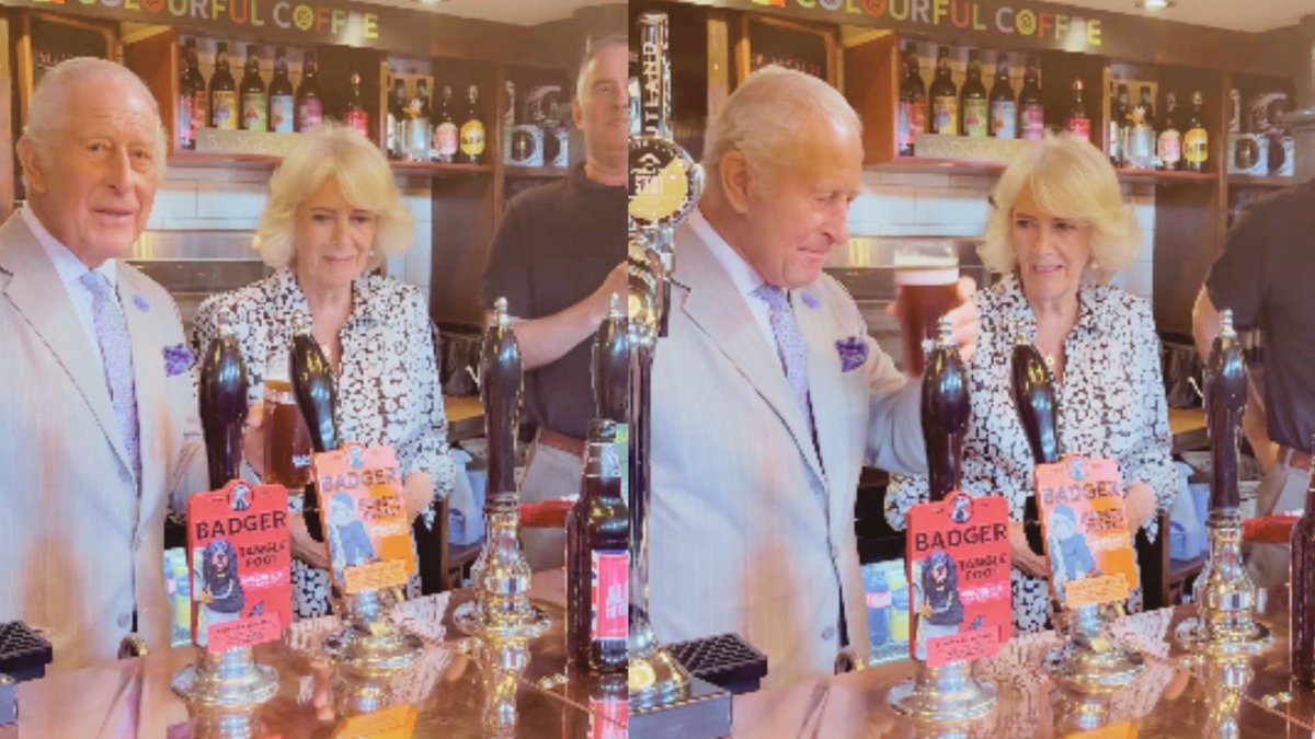 Re Carlo e la regina Camilla al pub dopo la sconfitta dell’Inghilterra ai Mondiali