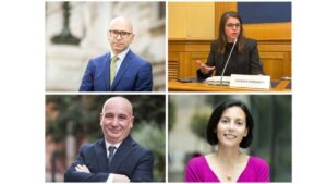 Collage dei quattro relatori del forum Cnpr sulle truffe informatiche
