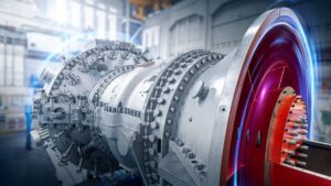 Turbina a gas industriale Ansaldo Energia in uno stabilimento