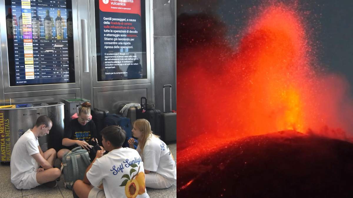 Etna in eruzione, aeroporti siciliani in emergenza. Turisti bloccati, caos e sospensioni dei voli