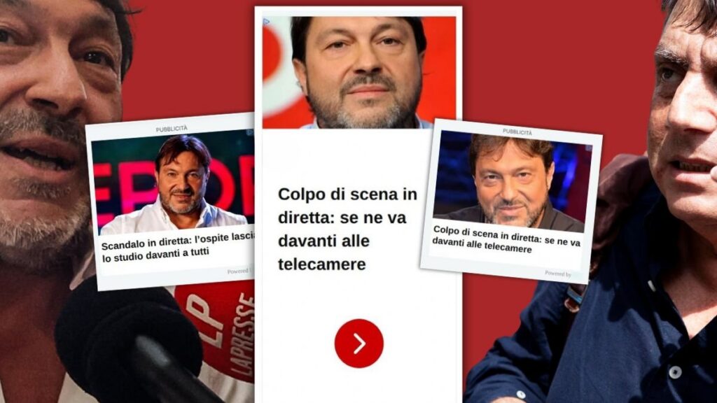 Sigfrido Ranucci in mostra sui banner clickbait senza alcun contenuto