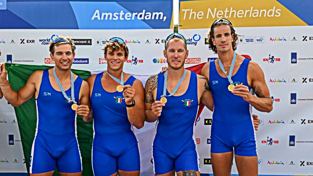 Canottaggio, Italia vince l’oro a Amsterdam: il quattro di coppia riconfermato campione del mondo