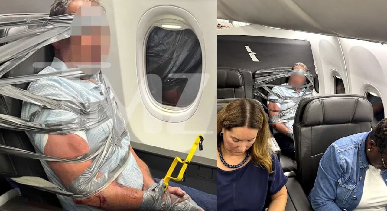 Follia a bordo di un volo American Airlines, passeggero tenta di strangolare un uomo: immobilizzato con nastro adesivo