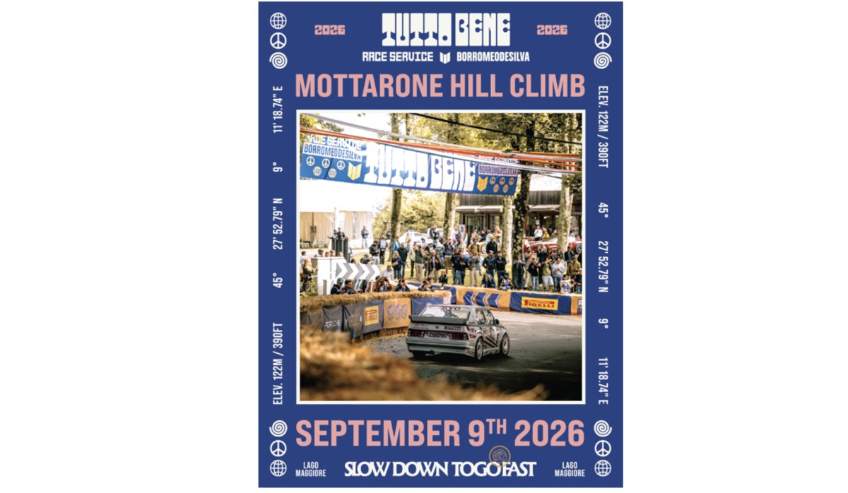 TUTTO BENE Hillclimb 2026: 85 auto classiche e restomod in salita senza cronometro